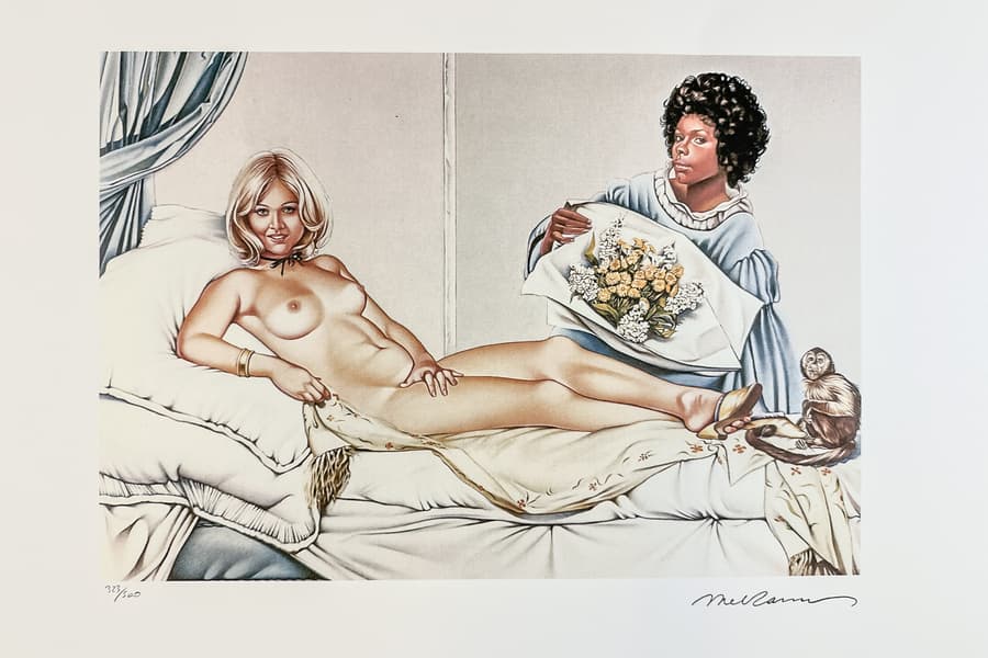 Lithografie nach Mel Ramos, limitiert